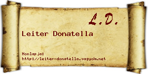 Leiter Donatella névjegykártya